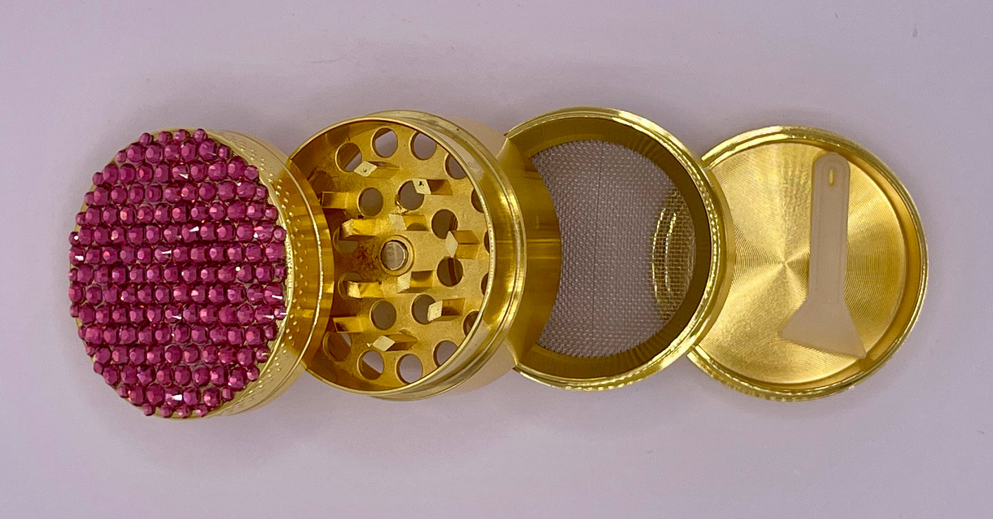 Mini Herb Grinder "Dawnthistle" - with Glass Crystal Rhinestones