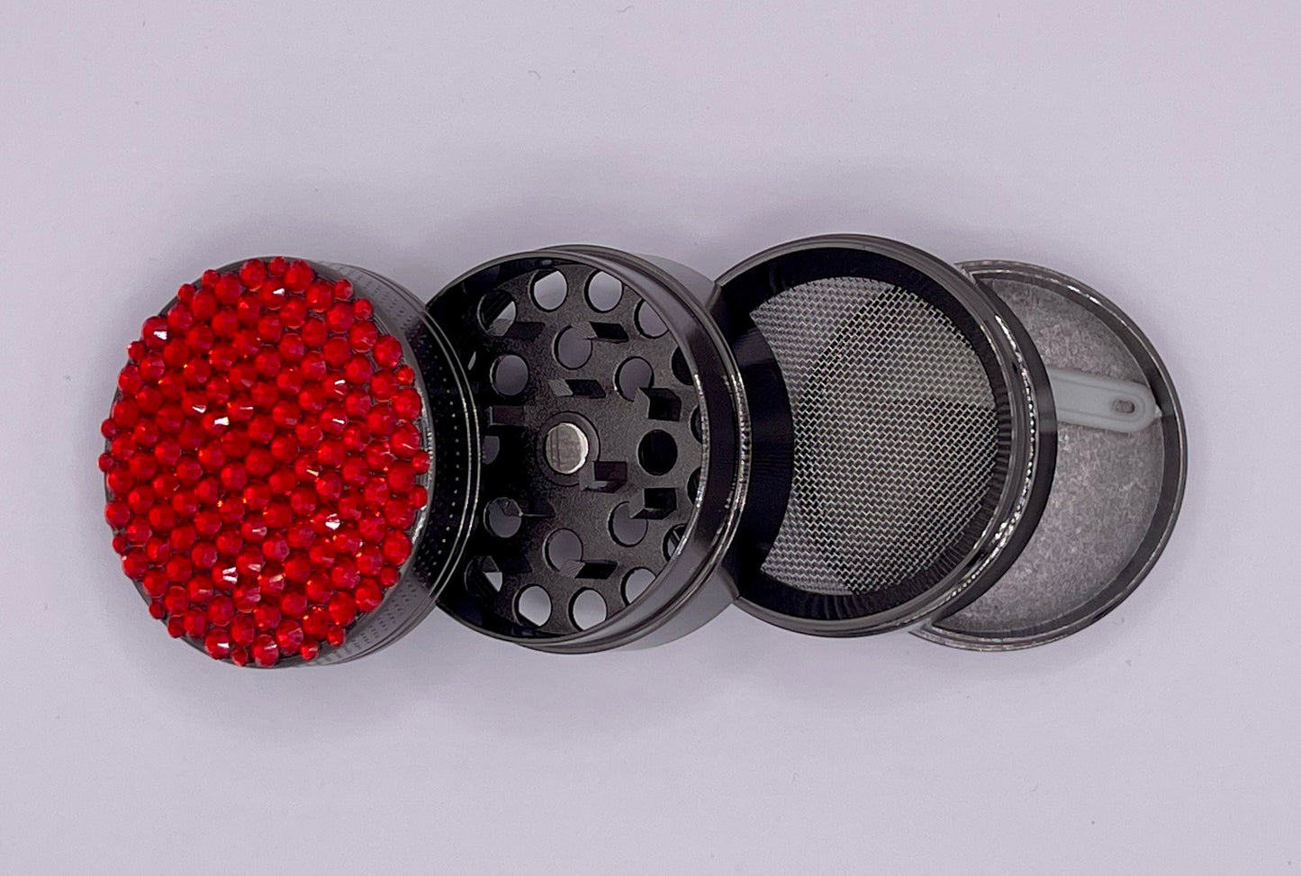 Mini Herb Grinder "Dreadflame" - with Glass Crystal Rhinestones