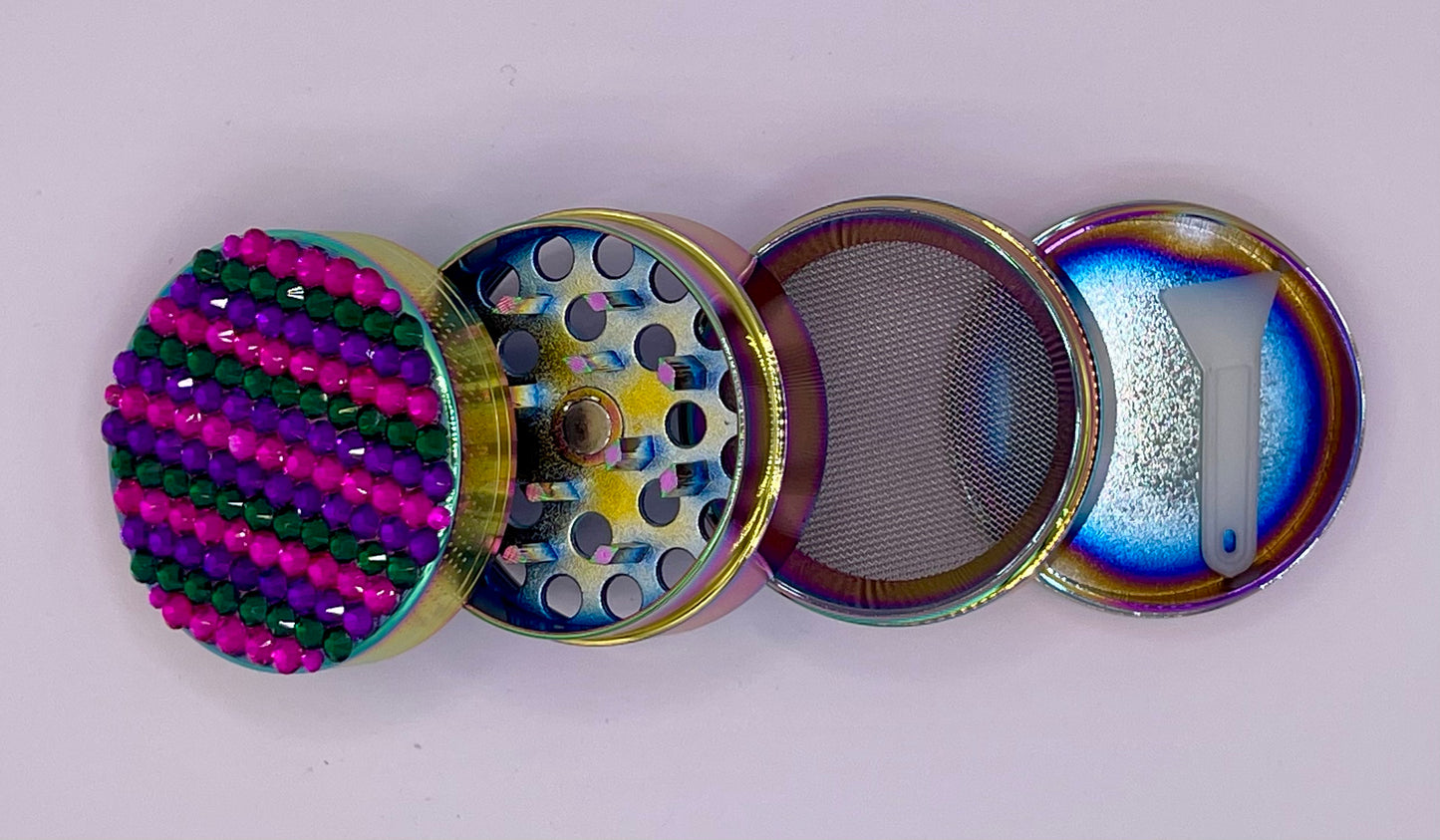 Mini Herb Grinder "Ephira" - with Glass Crystal Rhinestones