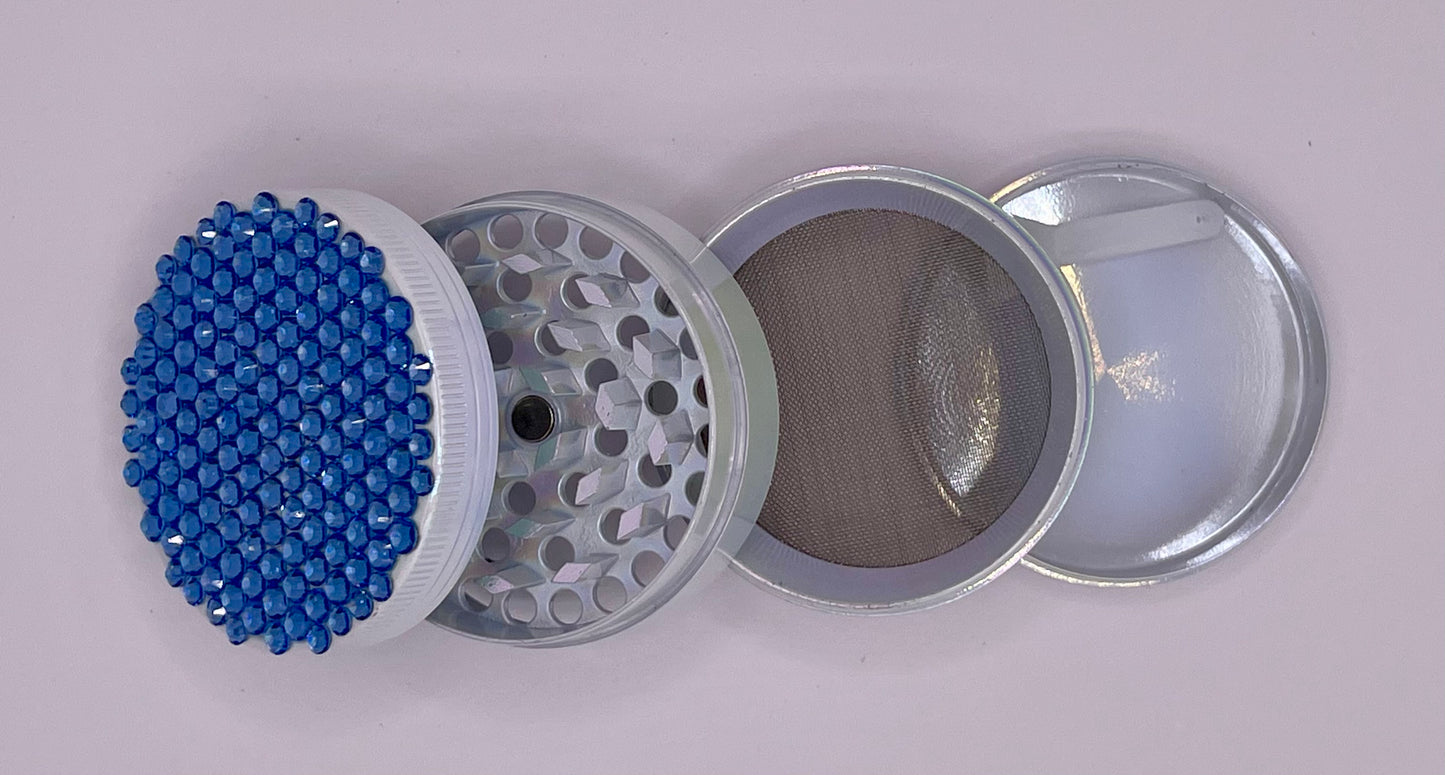 Herb Grinder "Frostfire" - with Glass Crystal Rhinestones