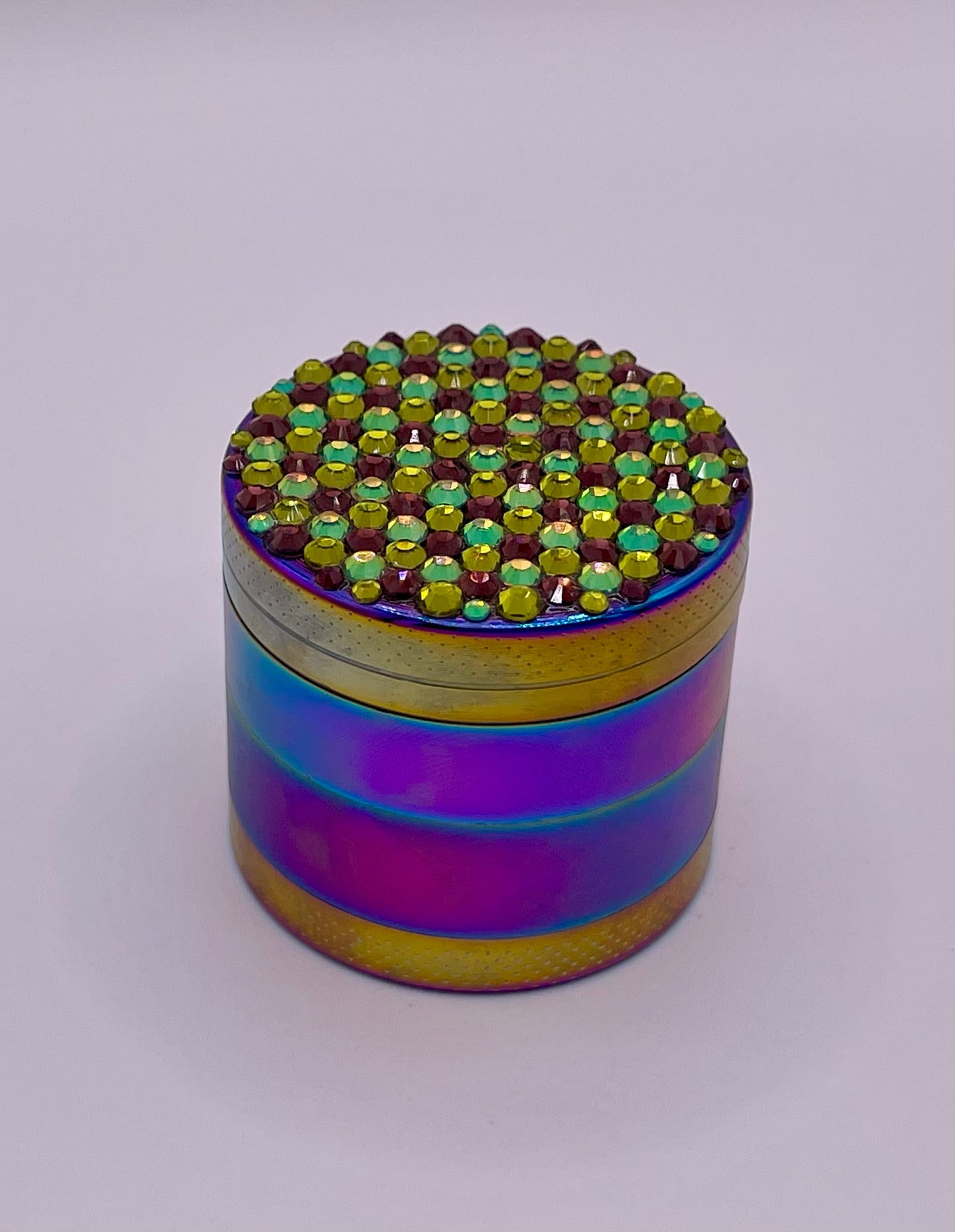 Mini Herb Grinder "Mirthrine" - with Glass Crystal Rhinestones