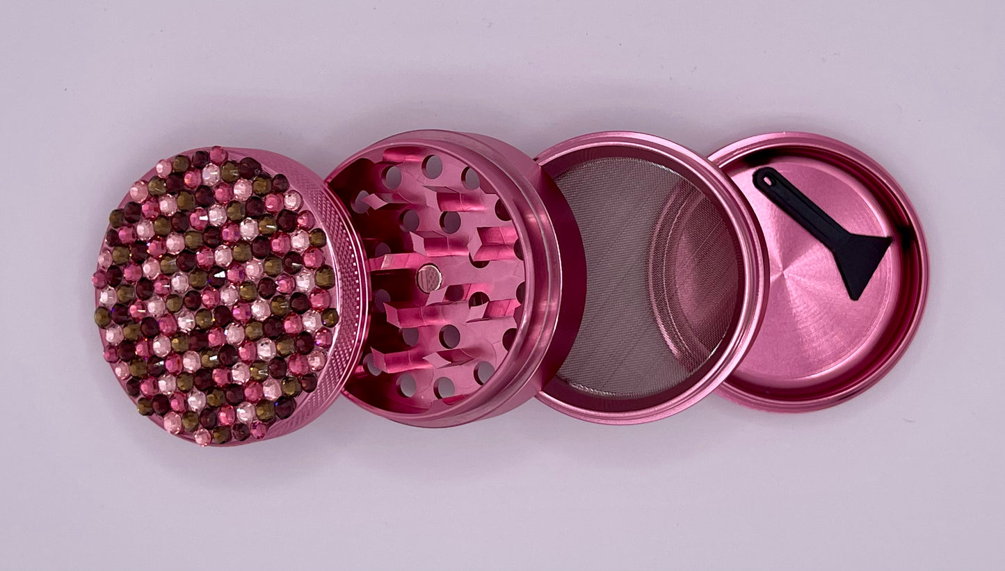 Herb Grinder "Mochalily" - with Glass Crystal Rhinestones
