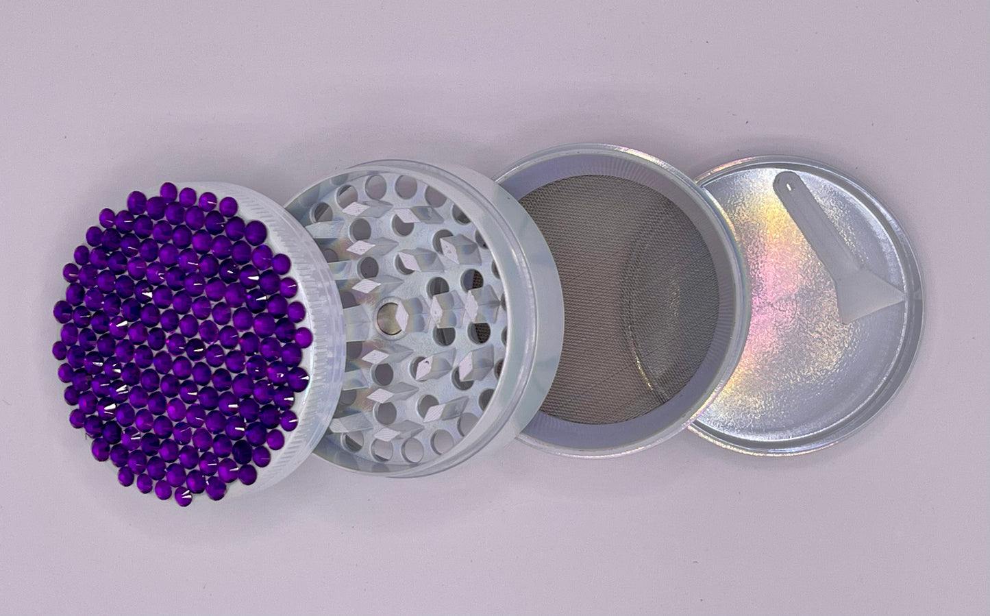 Herb Grinder "Moonprance" - with Glass Crystal Rhinestones