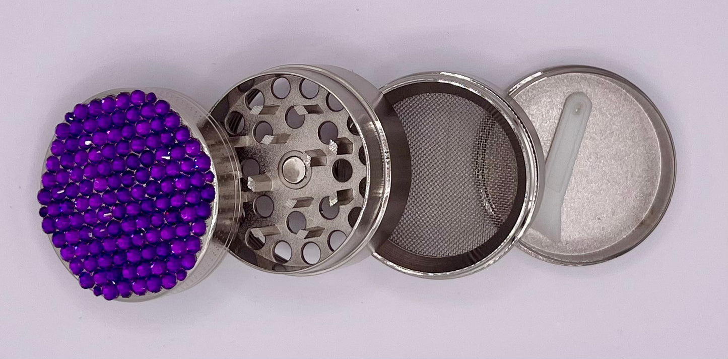 Mini Herb Grinder "Nebulae" - with Glass Crystal Rhinestones