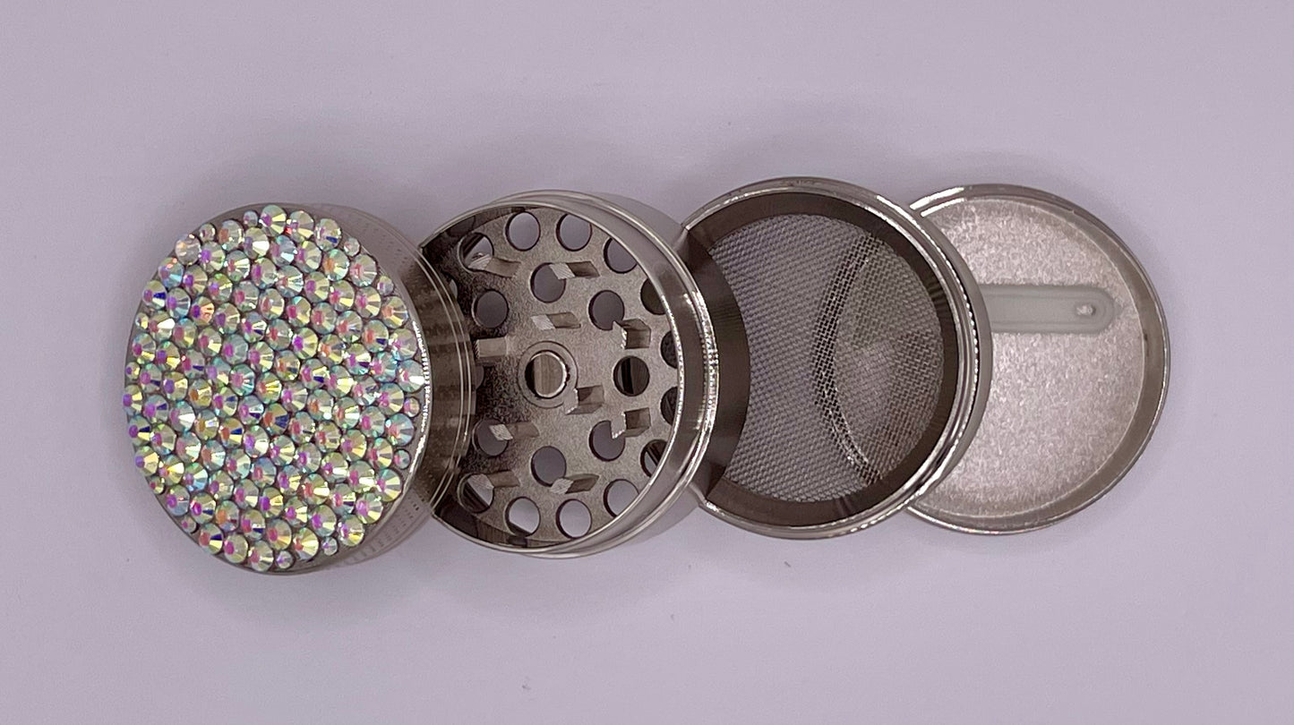 Mini Herb Grinder "Obscurite" - with Glass Crystal Rhinestones