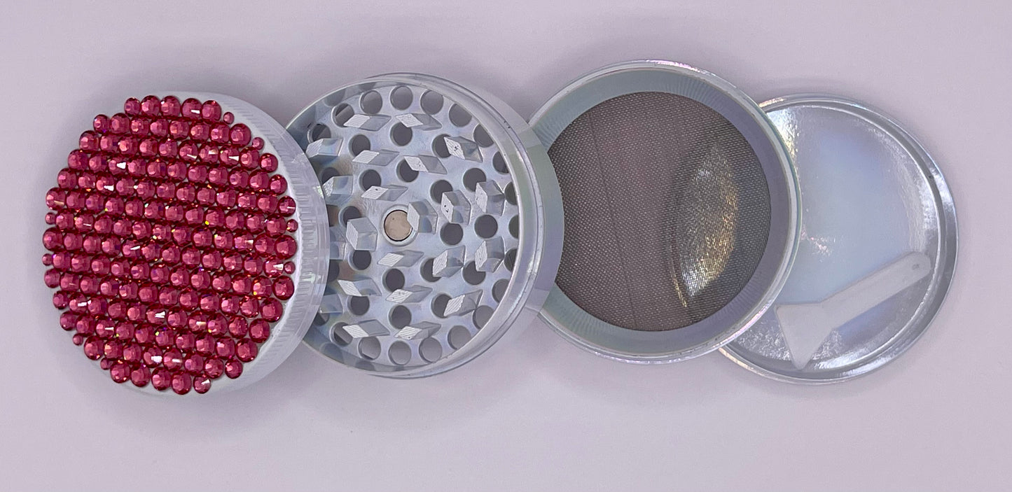 Herb Grinder "Roselight" - with Glass Crystal Rhinestones