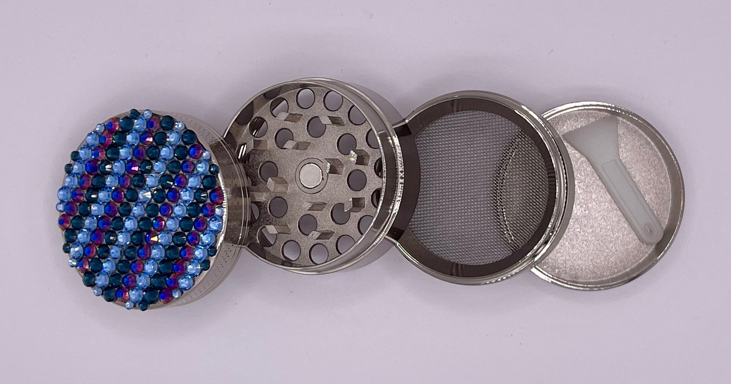 Mini Herb Grinder "Runebound" - with Glass Crystal Rhinestones