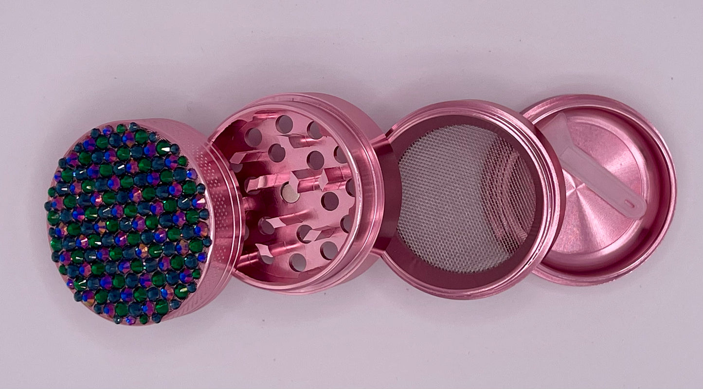 Mini Herb Grinder "Thetis" - with Glass Crystal Rhinestones