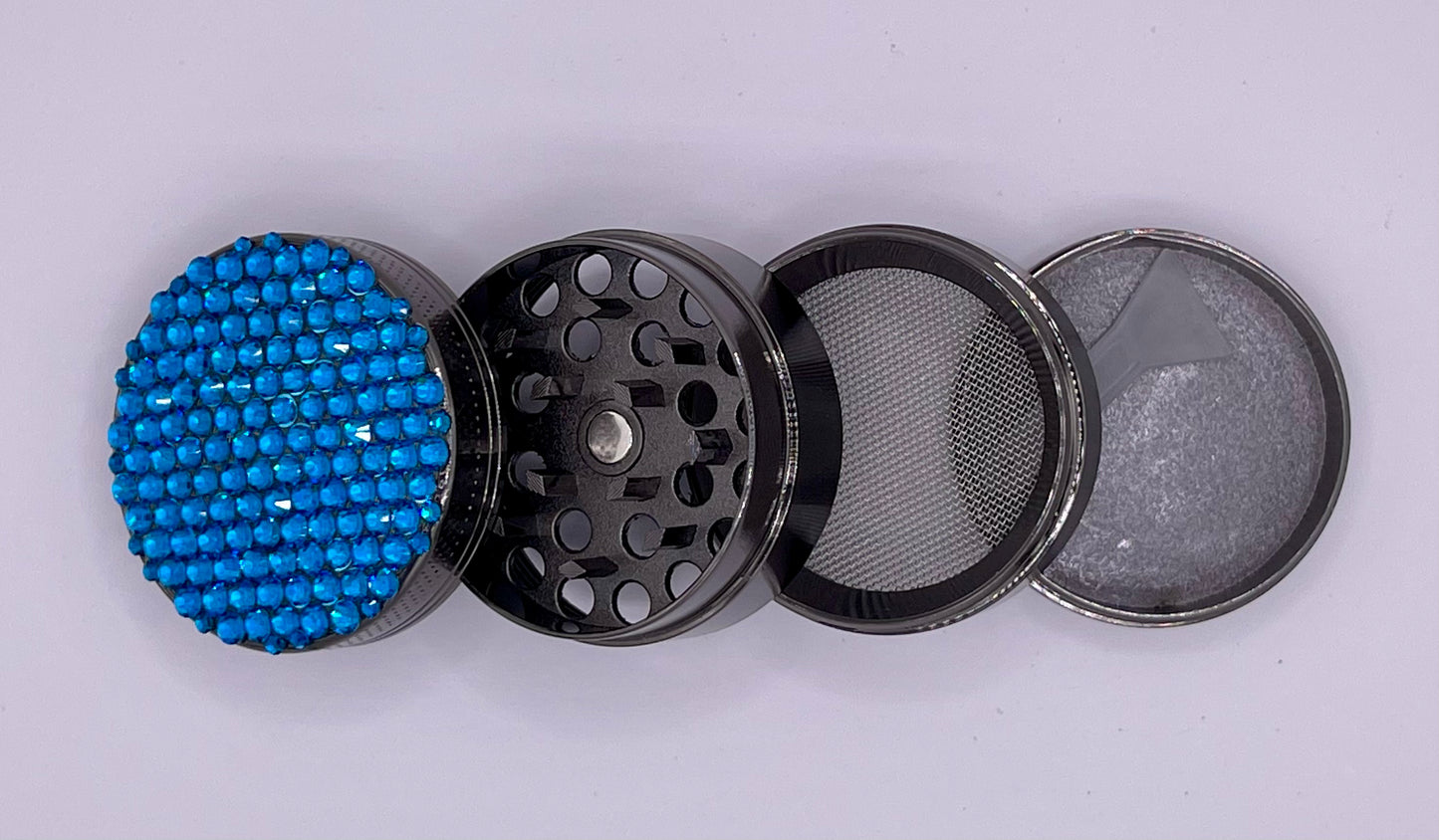 Mini Herb Grinder "Veilstone" - with Glass Crystal Rhinestones