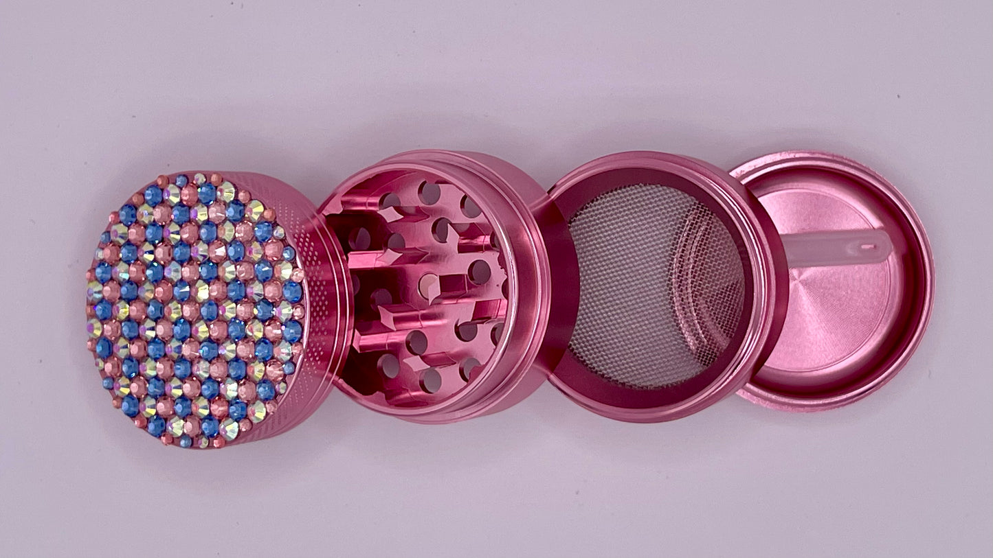 Mini Herb Grinder "Amorisca" - with Glass Crystal Rhinestones