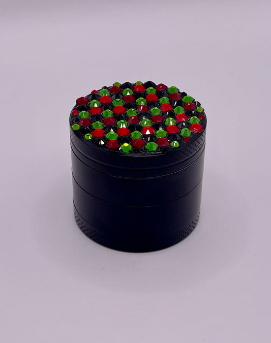 Mini Herb Grinder "Bloodthorn" - with Glass Crystal Rhinestones