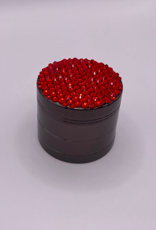 Mini Herb Grinder "Dreadflame" - with Glass Crystal Rhinestones