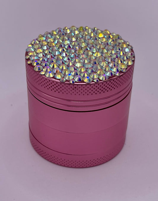 Mini Herb Grinder "Floralune" - with Glass Crystal Rhinestones