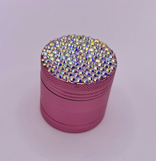 Mini Herb Grinder "Floralune" - with Glass Crystal Rhinestones