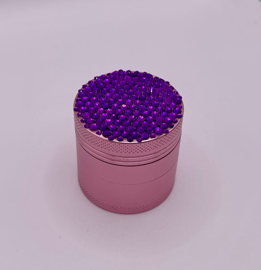 Mini Herb Grinder "Floravex" - with Glass Crystal Rhinestones