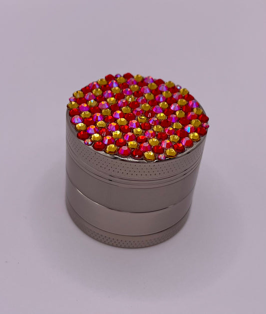 Mini Herb Grinder "Ignis" - with Glass Crystal Rhinestones