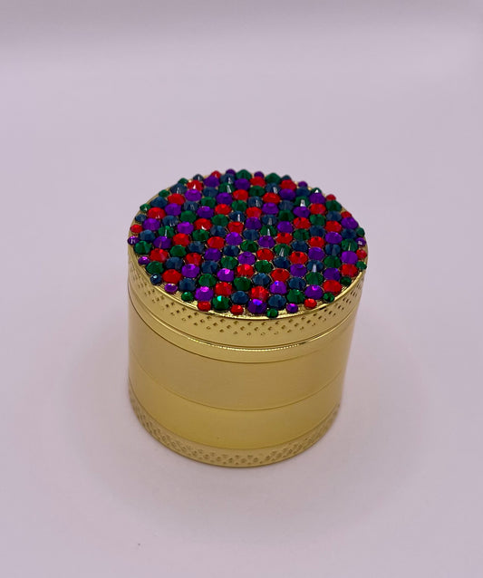 Mini Herb Grinder "Jovasque" - with Glass Crystal Rhinestones