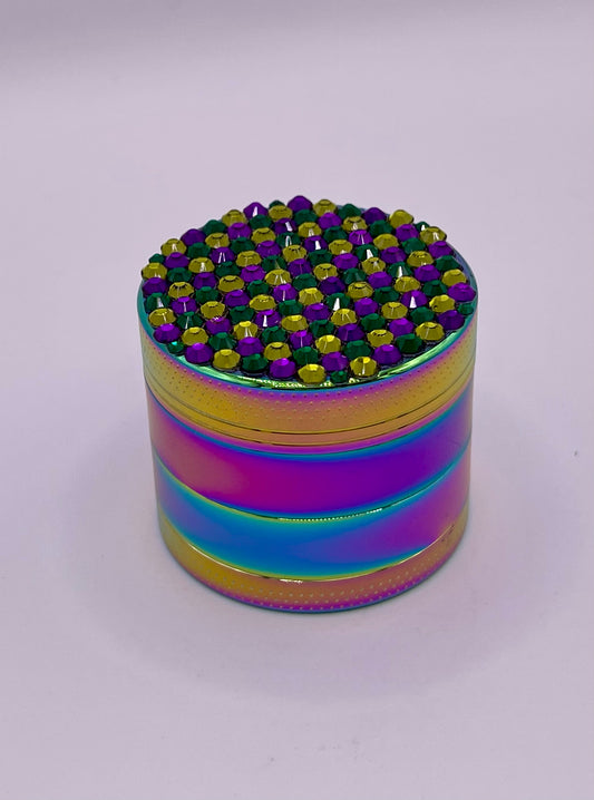 Mini Herb Grinder "Masquer" - with Glass Crystal Rhinestones