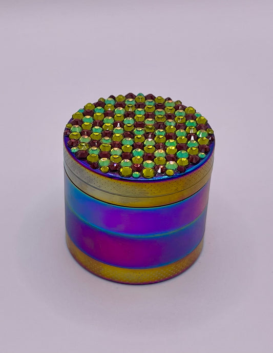 Mini Herb Grinder "Mirthrine" - with Glass Crystal Rhinestones