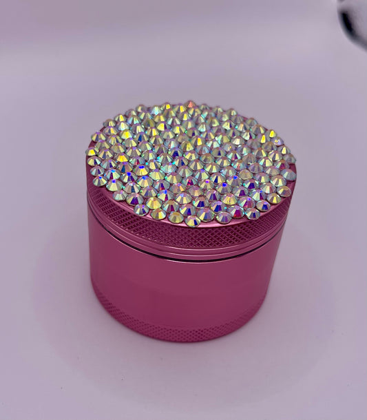 Herb Grinder "Moonblush" - with Glass Crystal Rhinestones