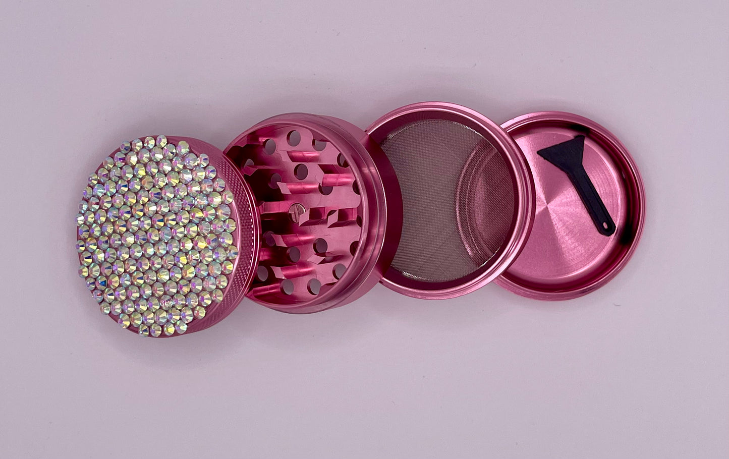 Herb Grinder "Moonblush" - with Glass Crystal Rhinestones