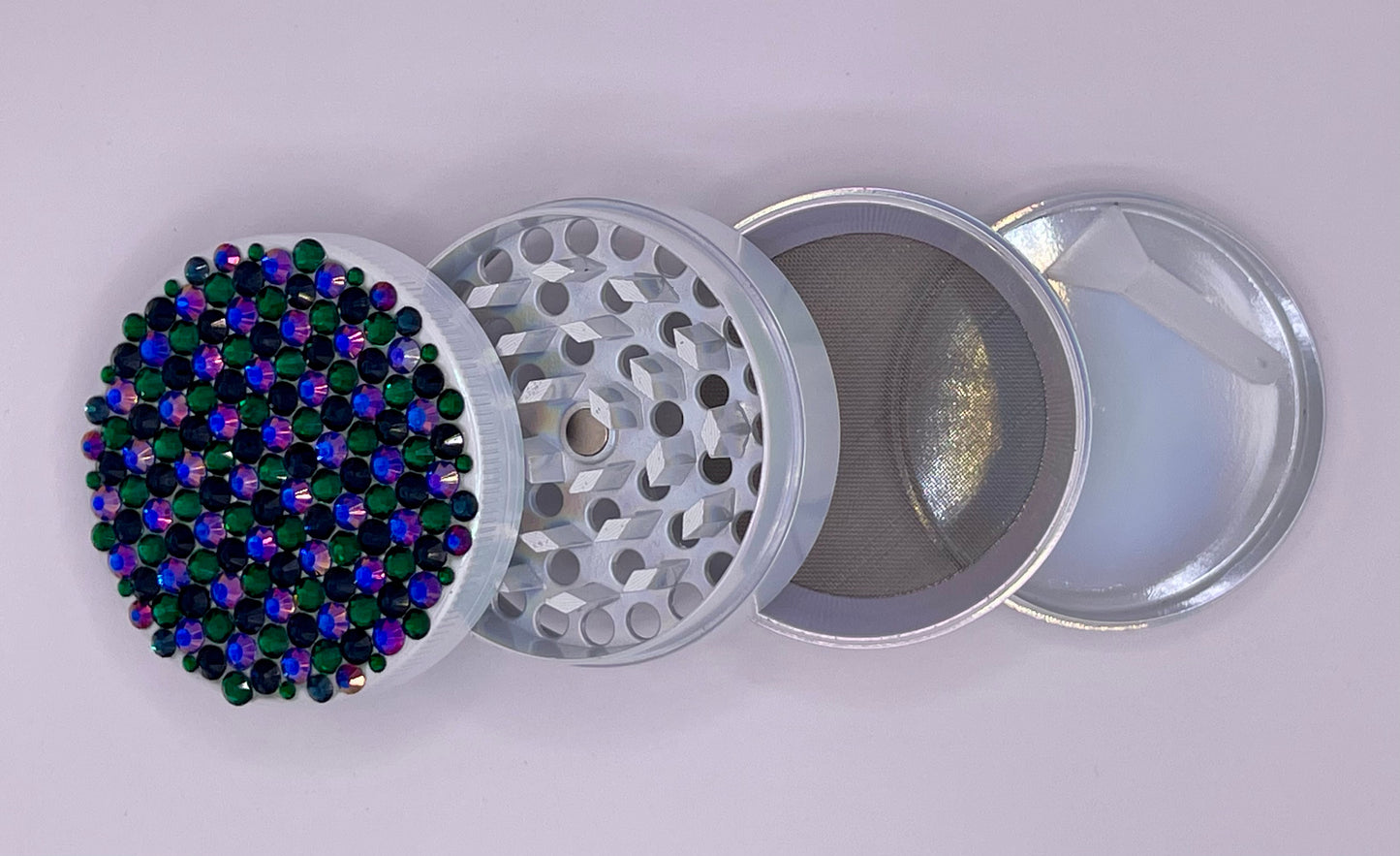 Herb Grinder "Moonwing" - with Glass Crystal Rhinestones