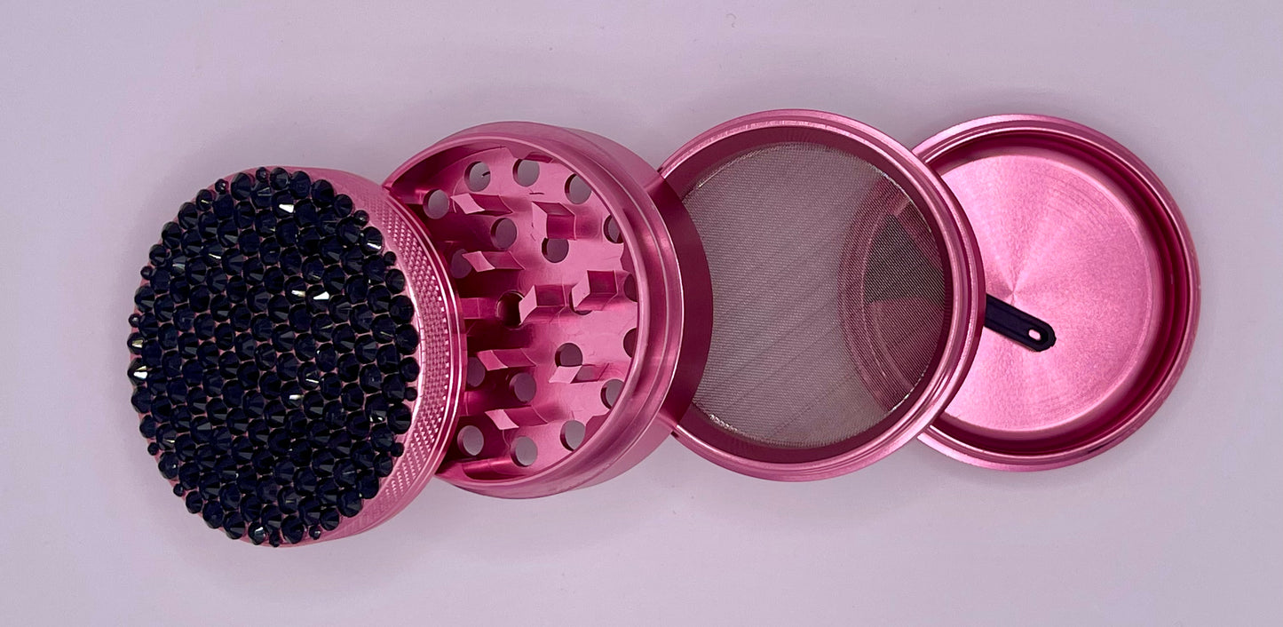 Herb Grinder "Mortisia" - with Glass Crystal Rhinestones