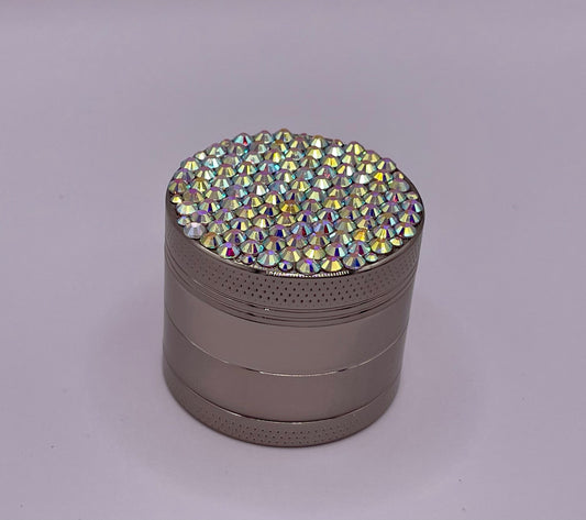 Mini Herb Grinder "Obscurite" - with Glass Crystal Rhinestones