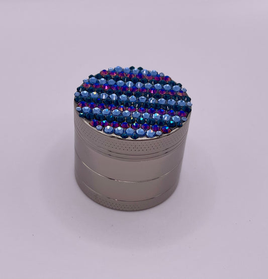 Mini Herb Grinder "Runebound" - with Glass Crystal Rhinestones