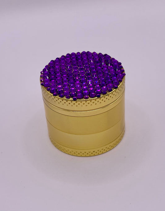 Mini Herb Grinder "Solaris" - with Glass Crystal Rhinestones