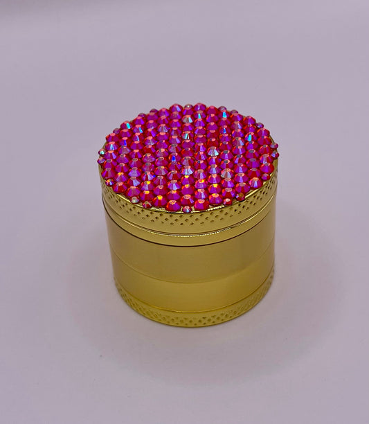 Mini Herb Grinder "Solflare" - with Glass Crystal Rhinestones