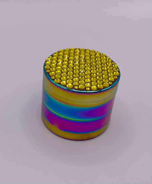 Mini Herb Grinder "Starforged" - with Glass Crystal Rhinestones