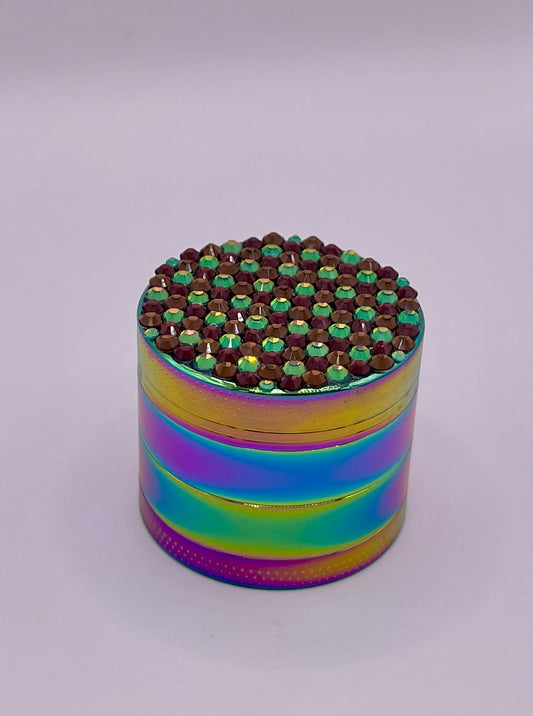 Mini Herb Grinder "Veilrisque" - with Glass Crystal Rhinestones