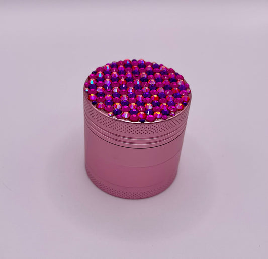 Mini Herb Grinder "Zinnia" - with Glass Crystal Rhinestones